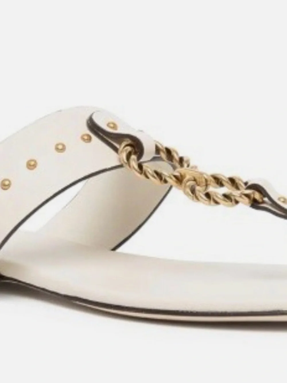 Tory Burch ivory vintage plaque sandal- very good condition